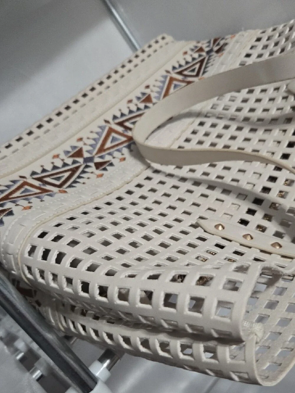 Steve Madden Cream Woven Hobo with Brown & Tan Accents
